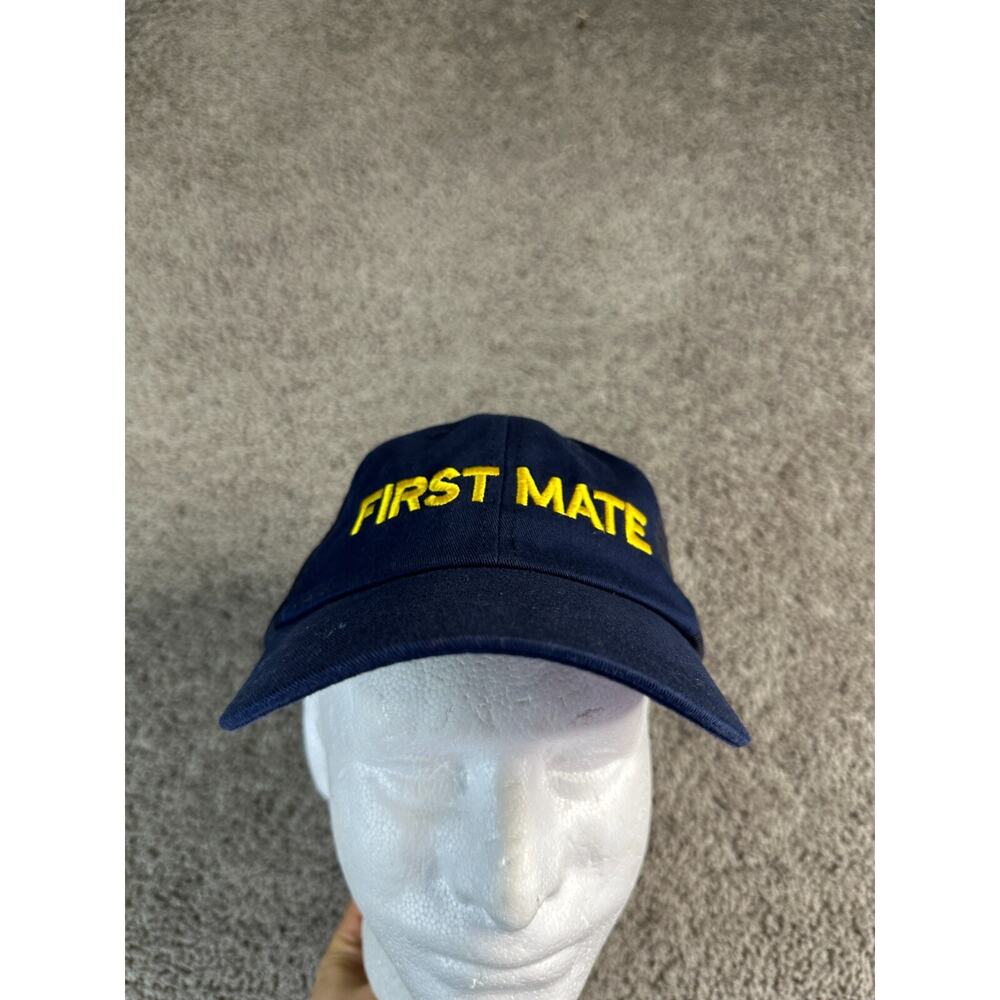 West Marine Hat Mens One Size Blue Yellow First Mate Mesh Back Sailing